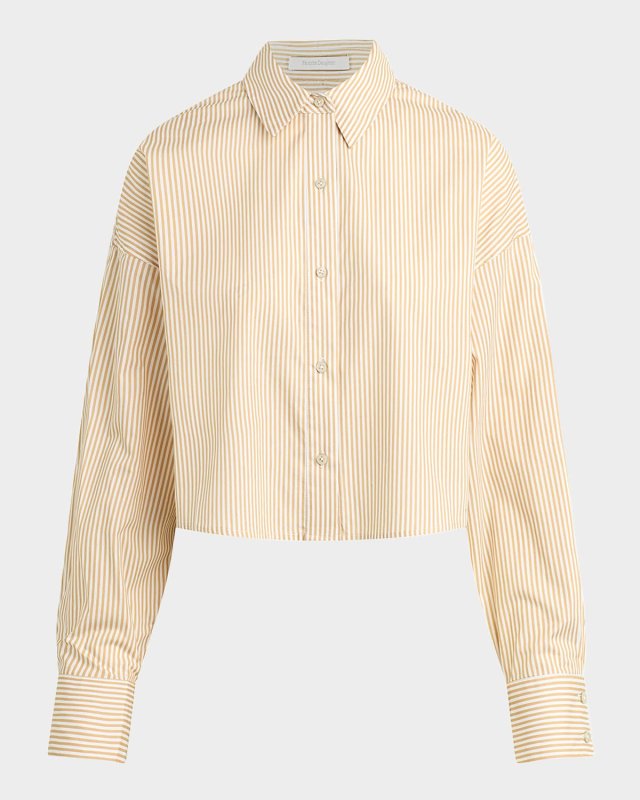 Striped Cropped Ex-Boyfriend Shirt